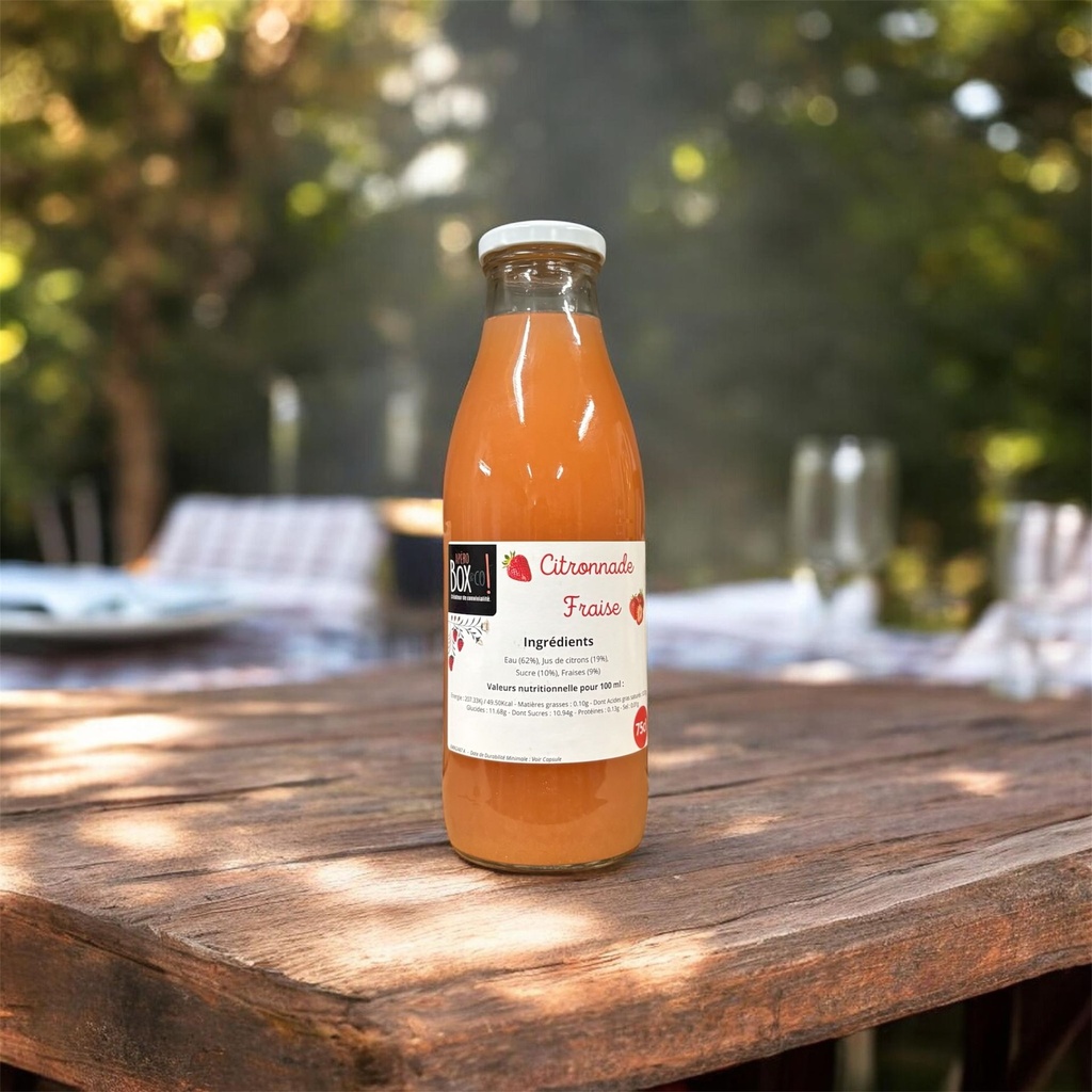 Citronnade fraise bio Chênelet 75cl
